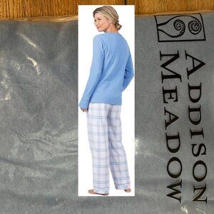 Addison Meadow sweatshirt and flannel pajamas
